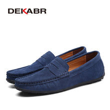 Load image into Gallery viewer, Moccasins Men Loafers High Quality Genuine Leather Shoes Men Flats Lightweight Driving Shoes