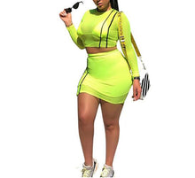 Load image into Gallery viewer, women 2 piece sets club wear sexy bodycon dress