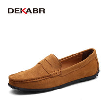 Load image into Gallery viewer, Moccasins Men Loafers High Quality Genuine Leather Shoes Men Flats Lightweight Driving Shoes