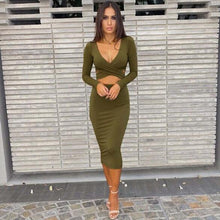 Load image into Gallery viewer, Sexy Long Sleeve Cut-Out Bandage Bodycon Clubwear Mini Dress