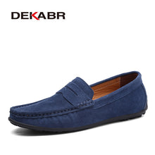 Load image into Gallery viewer, Moccasins Men Loafers High Quality Genuine Leather Shoes Men Flats Lightweight Driving Shoes