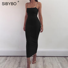 Load image into Gallery viewer, Sexy Long Dress Party Off Shoulder Strapless Summer Maxi Dress Black Bodycon Party Dress Women