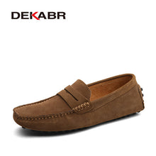 Load image into Gallery viewer, Moccasins Men Loafers High Quality Genuine Leather Shoes Men Flats Lightweight Driving Shoes