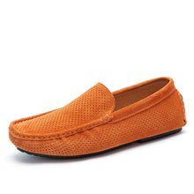 Load image into Gallery viewer, Summer Men Loafers Genuine Leather Casual Shoes Fashion Slip On Driving Shoes
