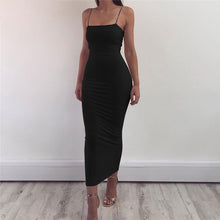 Load image into Gallery viewer, Sexy Long Dress Party Off Shoulder Strapless Summer Maxi Dress Black Bodycon Party Dress Women