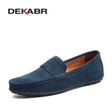 Load image into Gallery viewer, Moccasins Men Loafers High Quality Genuine Leather Shoes Men Flats Lightweight Driving Shoes