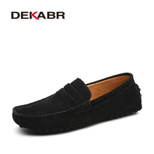 Load image into Gallery viewer, Moccasins Men Loafers High Quality Genuine Leather Shoes Men Flats Lightweight Driving Shoes