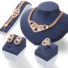 Load image into Gallery viewer, 17KM New Vintage Jewelry Sets African Bead Beads Statement Necklace Earrings Bracelet Ring Women Wedding Party Accessories