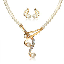 Load image into Gallery viewer, 17KM New Style Luxury Bridal Jewelry Set Crystal Beads Necklace Simulated Pearl Earrings Female Wedding Jewelry For Woman