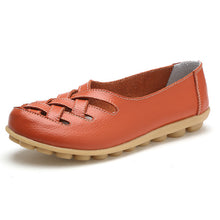 Load image into Gallery viewer, Women flat 2018 fashion PU leather shoes woman summer hollow out loafers mother women sandals ladies shoes plus size