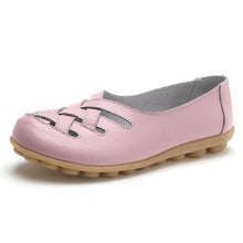 Load image into Gallery viewer, Women flat 2018 fashion PU leather shoes woman summer hollow out loafers mother women sandals ladies shoes plus size
