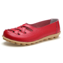 Load image into Gallery viewer, Women flat 2018 fashion PU leather shoes woman summer hollow out loafers mother women sandals ladies shoes plus size