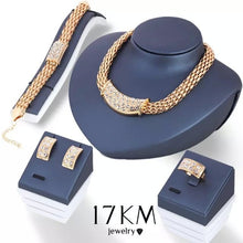 Load image into Gallery viewer, 17KM Vintage Flower Crystal Jewelry Sets African Bead Beads Statement Necklace/Earrings/Ring/Bracelet Women Wedding Jewelry 2018