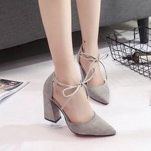 Load image into Gallery viewer, HEE GRAND 2019 Women's Shoes Fashion Solid Square Heel Pointed Toe Ladies Pumps Shoes Fashion Slip On Size 35-39 XWD7180