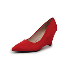 Load image into Gallery viewer, HEE GRAND Women Spring Autumn Fashion Solid Shoes Ladies Outside Casual Soft Shoes Flock Slip On Square Heels Size 35-40 XWD7215