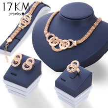 Load image into Gallery viewer, 17KM New Vintage Jewelry Sets African Bead Beads Statement Necklace Earrings Bracelet Ring Women Wedding Party Accessories