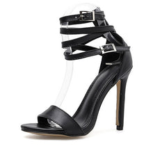 Load image into Gallery viewer, 2019 New Summer Women Gladiator Sandals Ankle Strap High Thin Heels Slip On Pumps Ladies Solid Fashion Shoes WXG599