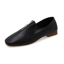 Load image into Gallery viewer, 2019 New Spring Women Platform Oxfords Zipper Flats Slip On Solid Square Toe Loafers Lady Casual Fashion Flat Shoes XWD7369