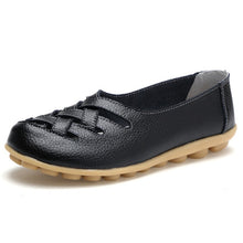 Load image into Gallery viewer, Flat shoes women sneakers 2019 fashion leather shoes woman summer hollow out loafers mother women sandals ladies shoes plus size