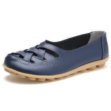 Load image into Gallery viewer, Flat shoes women sneakers 2019 fashion leather shoes woman summer hollow out loafers mother women sandals ladies shoes plus size