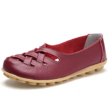 Load image into Gallery viewer, Flat shoes women sneakers 2019 fashion leather shoes woman summer hollow out loafers mother women sandals ladies shoes plus size