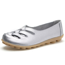 Load image into Gallery viewer, Flat shoes women sneakers 2019 fashion leather shoes woman summer hollow out loafers mother women sandals ladies shoes plus size